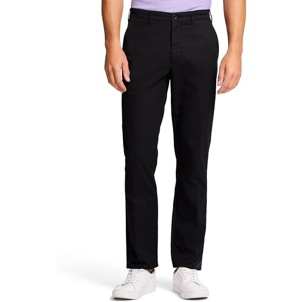 IZOD Men's 48x30 Performance Stretch Straight Flat Front Chino Pants Golf K3-4